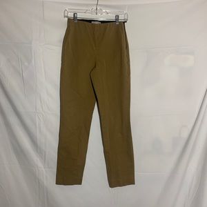 Tan Everlane side zip straight ankle length pants